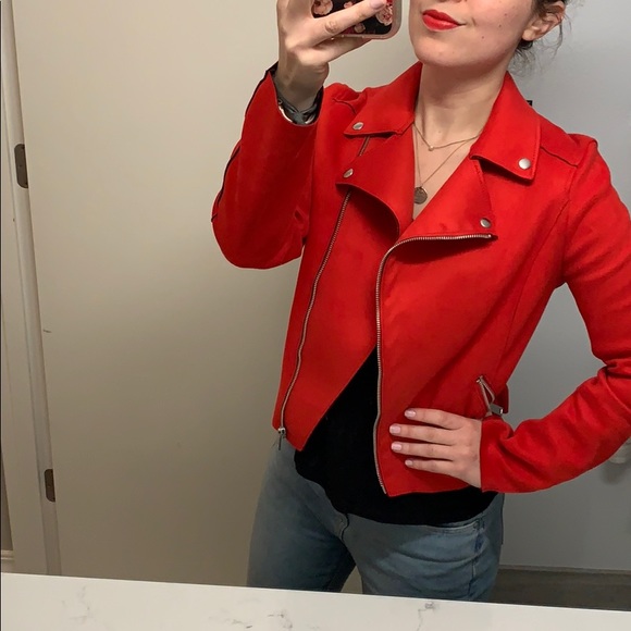 H&M Jackets & Blazers - ❤️ Red Moto Jacket ❤️